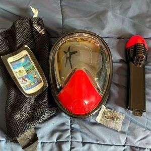 Cressi Baron Full Face Snorkeling Mask for Adults Large